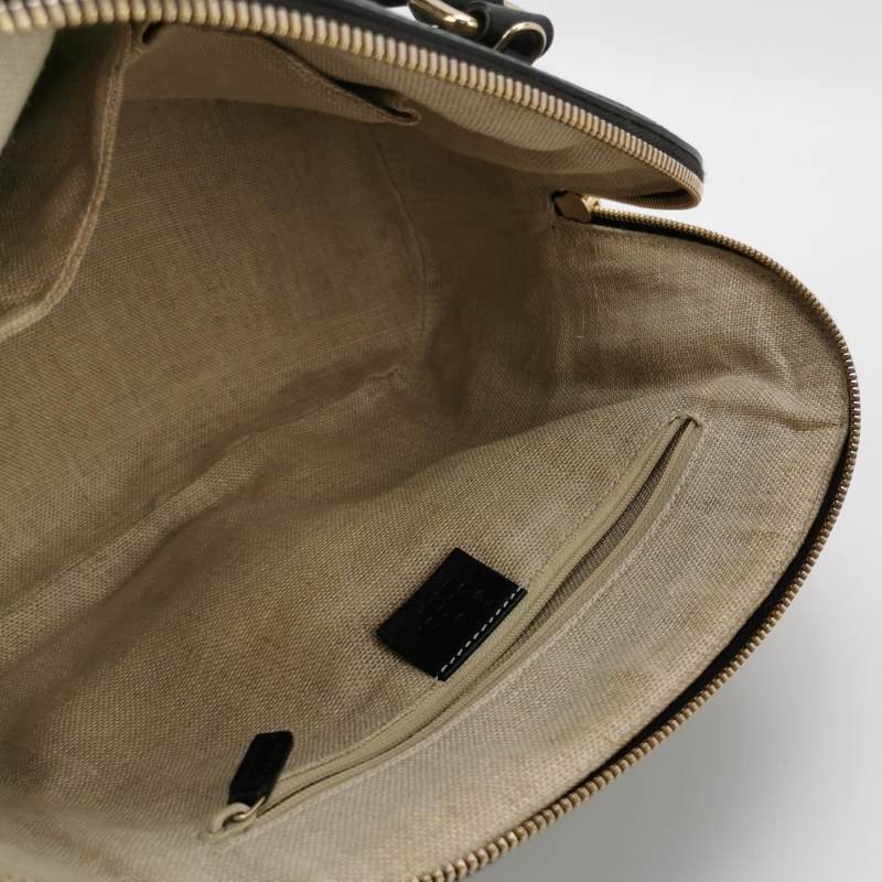Gucci 牛皮 純色 壓紋 雙G 老花 手提包-6