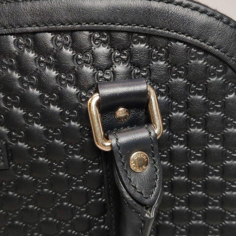 Gucci 牛皮 純色 壓紋 雙G 老花 手提包-11