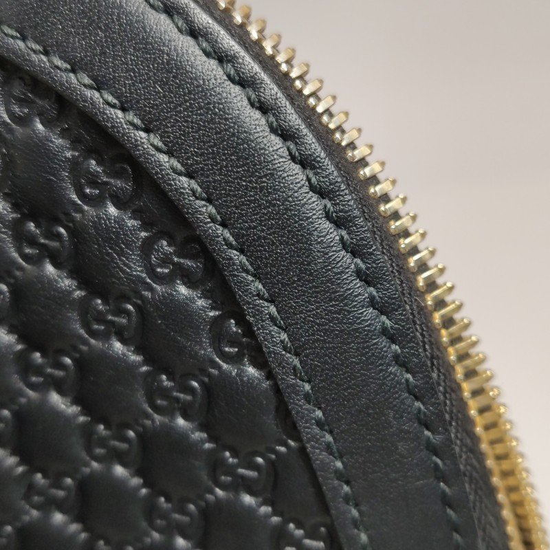 Gucci 牛皮 純色 壓紋 雙G 老花 手提包-14