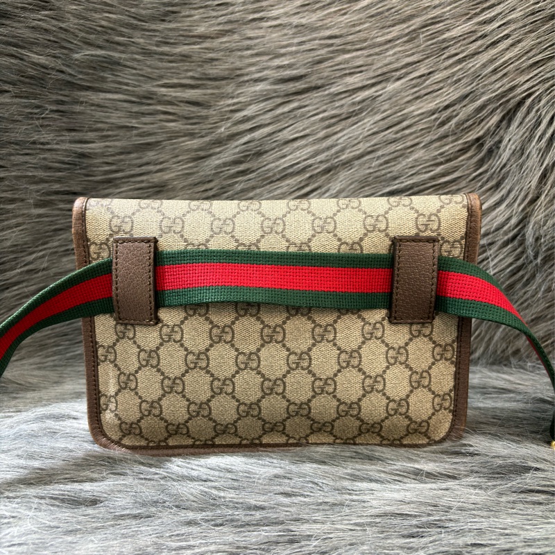 GUCCI 493930 GG LOGO 原花老花字紋 綠紅綠 虎頭包 斜背包 相機包 手拿包 腰包 胸口包 霹靂包-2