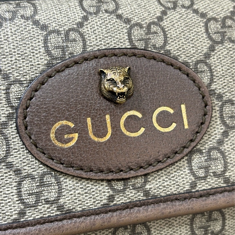 GUCCI 493930 GG LOGO 原花老花字紋 綠紅綠 虎頭包 斜背包 相機包 手拿包 腰包 胸口包 霹靂包-7