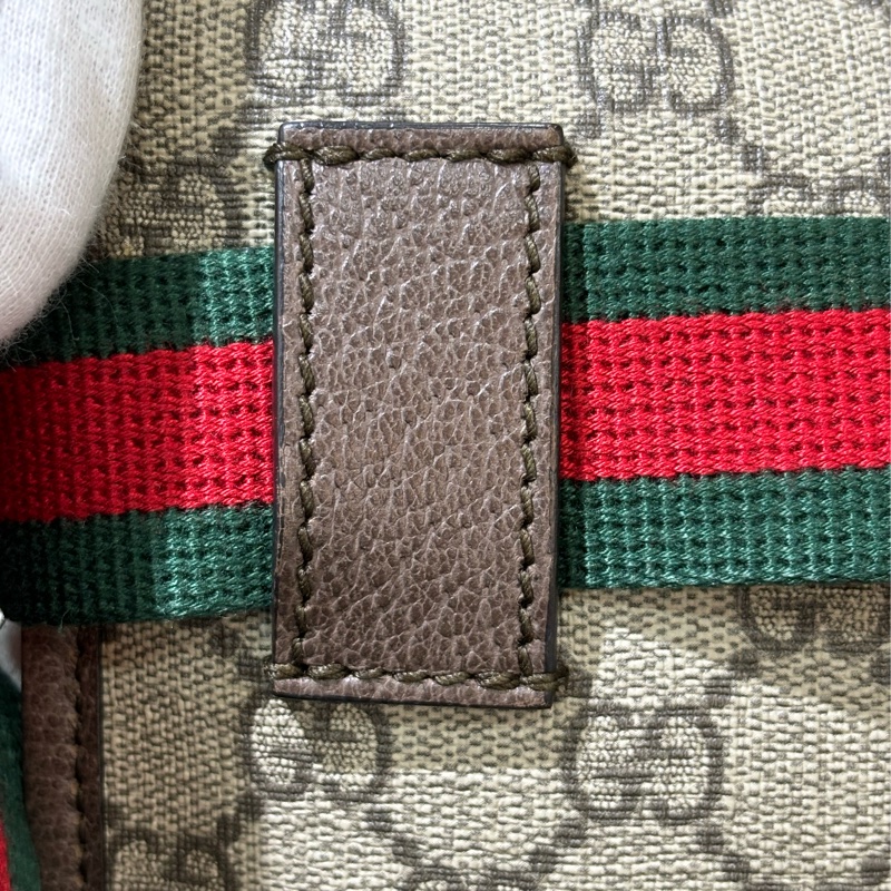 GUCCI 493930 GG LOGO 原花老花字紋 綠紅綠 虎頭包 斜背包 相機包 手拿包 腰包 胸口包 霹靂包-13