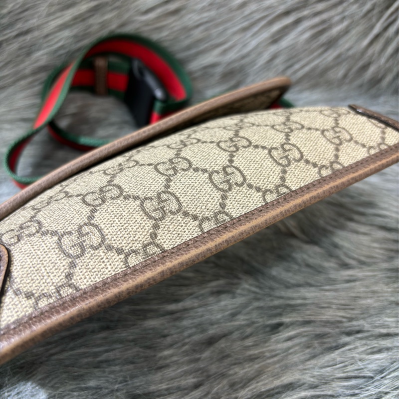GUCCI 493930 GG LOGO 原花老花字紋 綠紅綠 虎頭包 斜背包 相機包 手拿包 腰包 胸口包 霹靂包-16