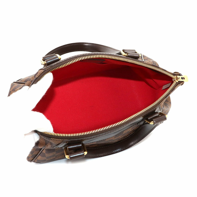 Louis Vuitton Damier Verona 小號手提包，Ebene 棕色，N41117，金色五金配件-6