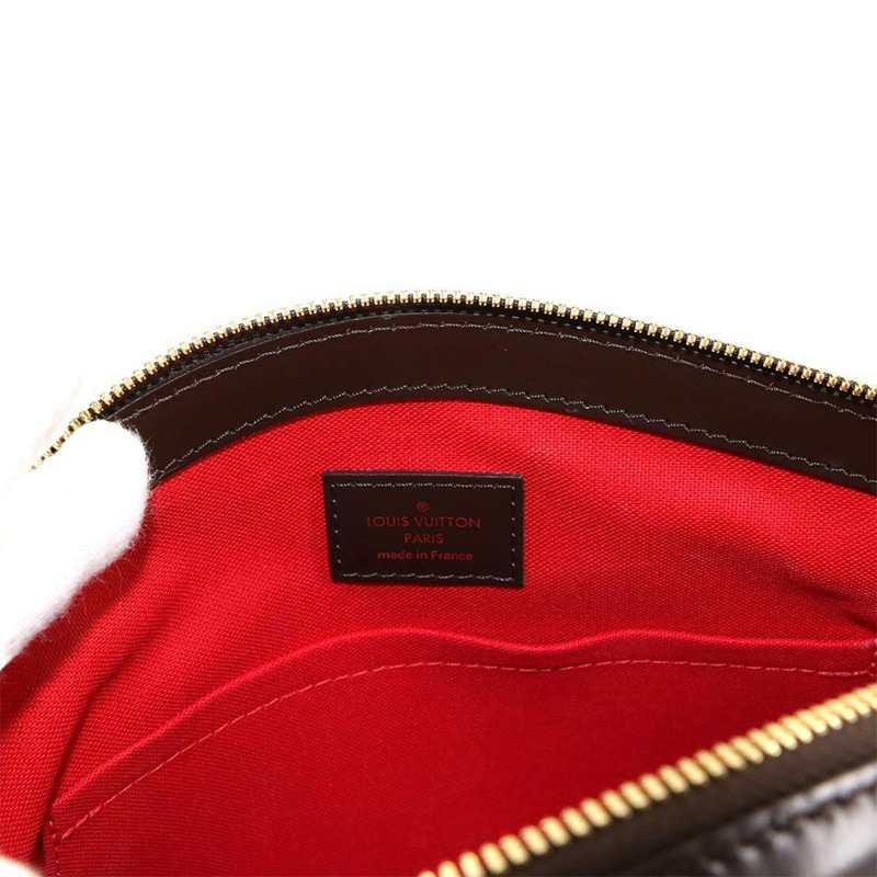 Louis Vuitton Damier Verona 小號手提包，Ebene 棕色，N41117，金色五金配件-7