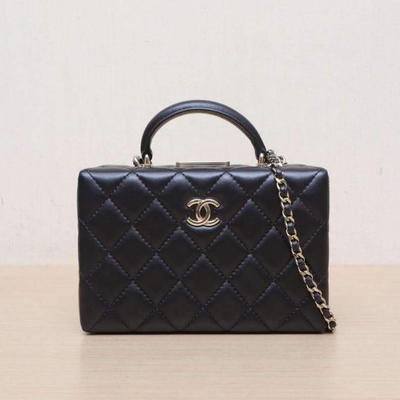 黑色 皮革S 芯片开 淺金釦 24K 硬箱 手提化妆箱-0