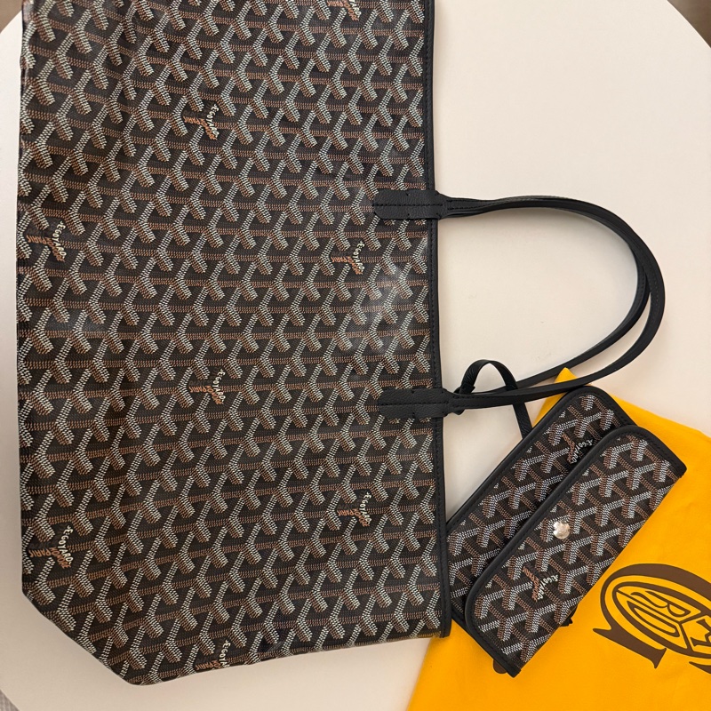 [可議價] Goyard St. Louis PM Tote｜黑色經典帆布托特包｜輕巧百搭，正品保證-0