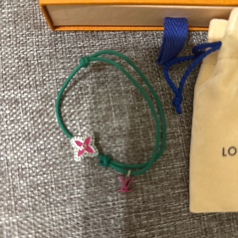 LV Monogram Flower Stesia 手環(綠色）-4