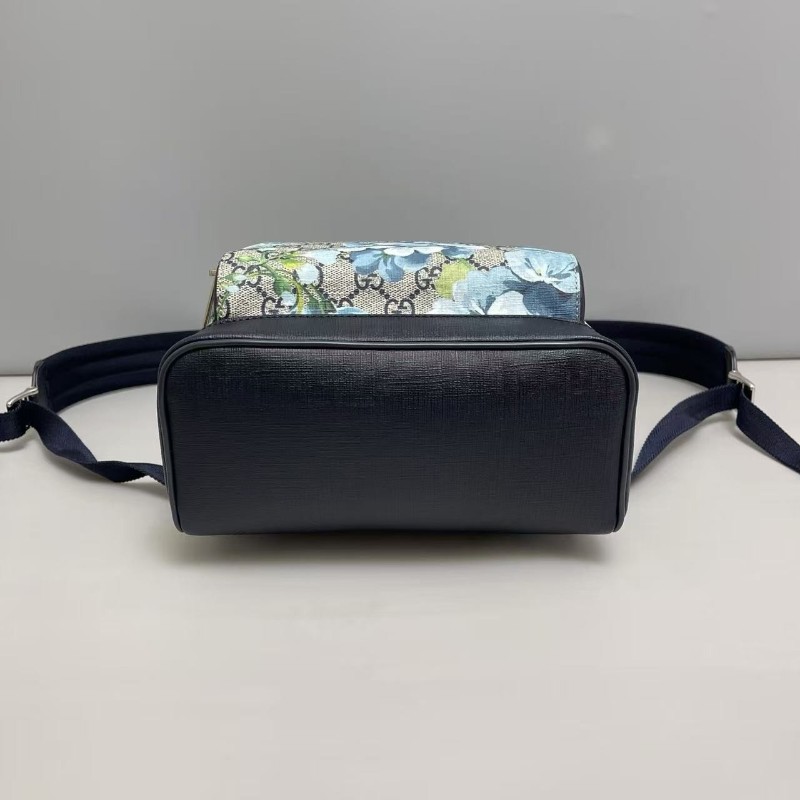 Gucci古馳 老花藍花卉小號雙肩包 後背包-5