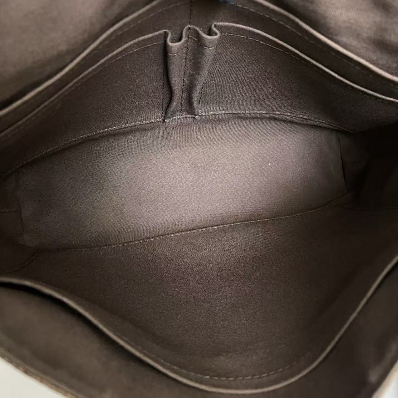 LV路易威登 男士 棕色棋盤格郵差包 肩背包 斜背包-6