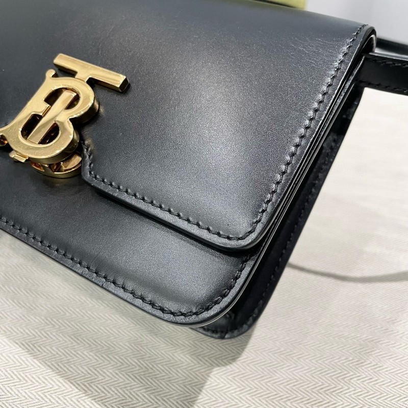 Burberry 黑金TB扣豆腐包 肩背包 斜背包-4