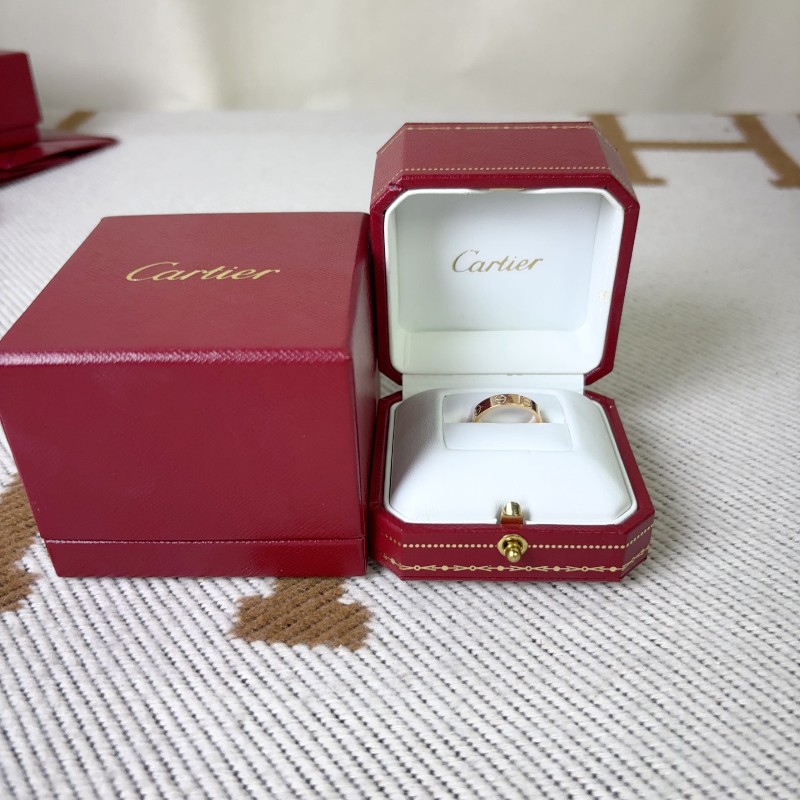 卡地亞Cartier 窄版LOVE戒指 歐碼48號-0