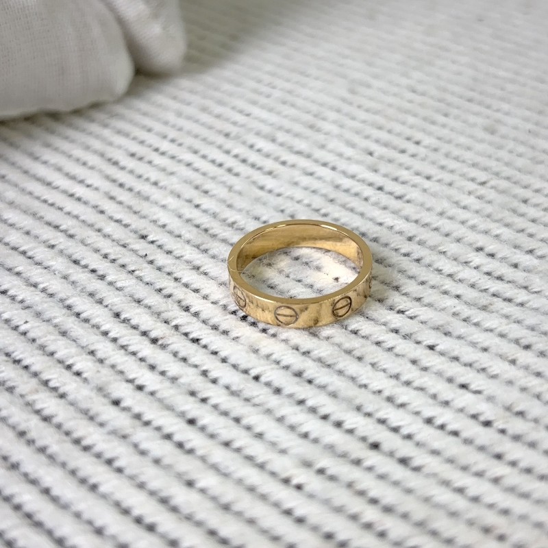 卡地亞Cartier 窄版LOVE戒指 歐碼48號-1