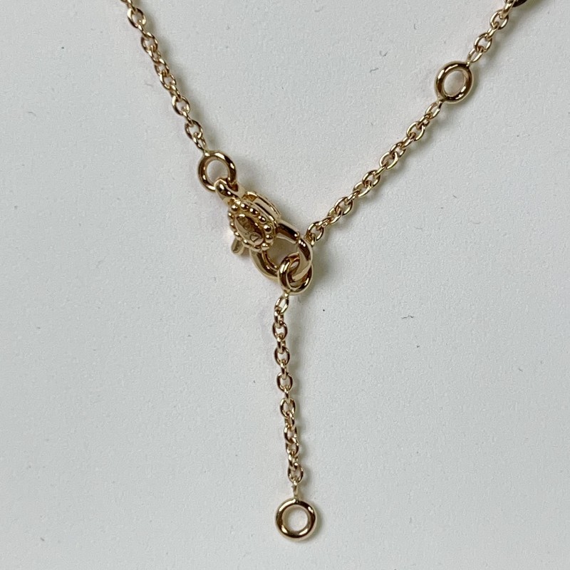 Dior迪奧 玫瑰金八芒星半鑽項鏈 🈶盒子-3