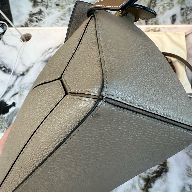 Loewe Puzzle小號 沙色幾何包 肩背包 斜背包-6