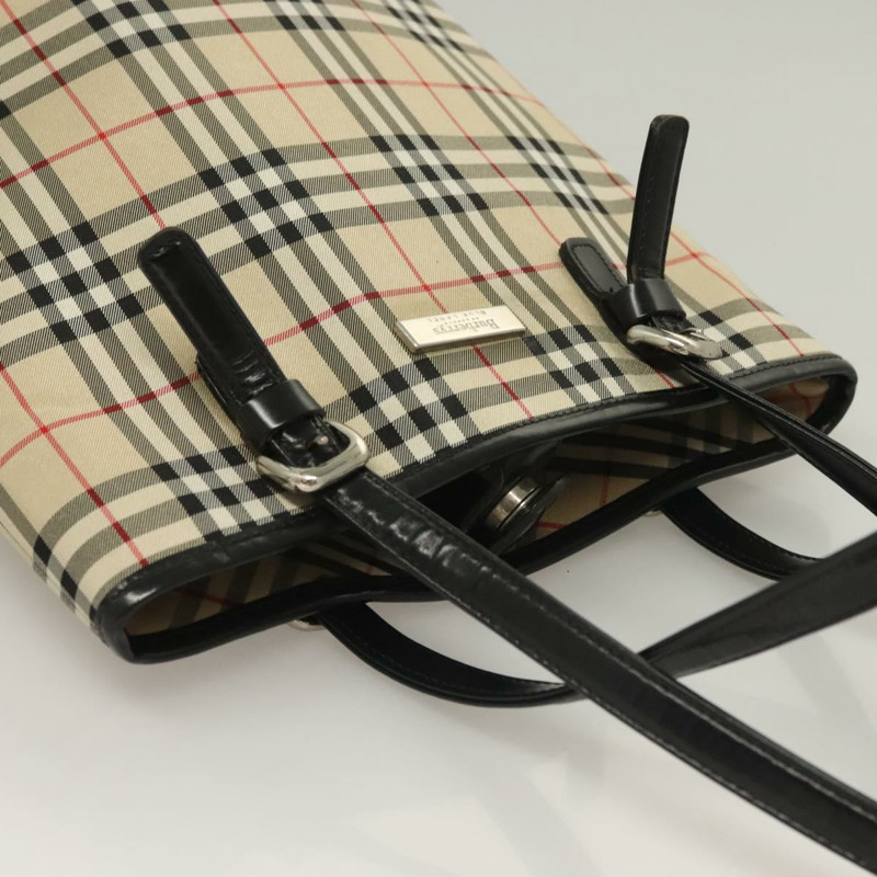 【日本直送】Burberrys Nova Check Blue Label 單肩包 帆布 米色 銀色 正品 bs28026-5