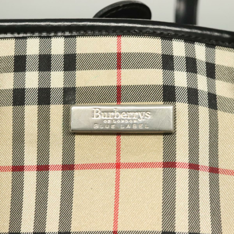 【日本直送】Burberrys Nova Check Blue Label 單肩包 帆布 米色 銀色 正品 bs28026-9