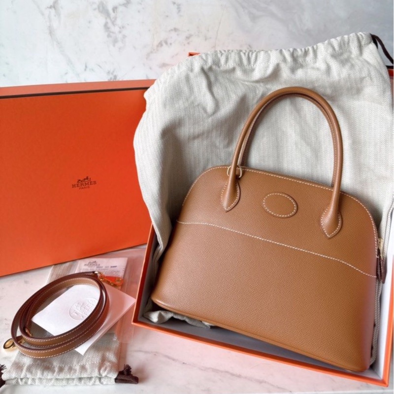 Hermes bolide 27金棕色金釦epsom-0