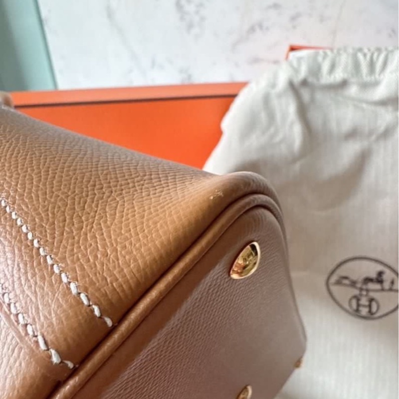 Hermes bolide 27金棕色金釦epsom-9