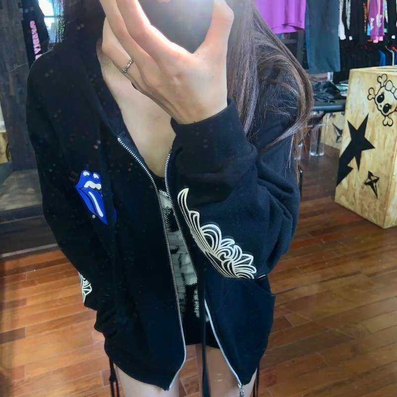 Chrome Hearts 滾石联名 蓝舌头拉链帽衫 XL-4