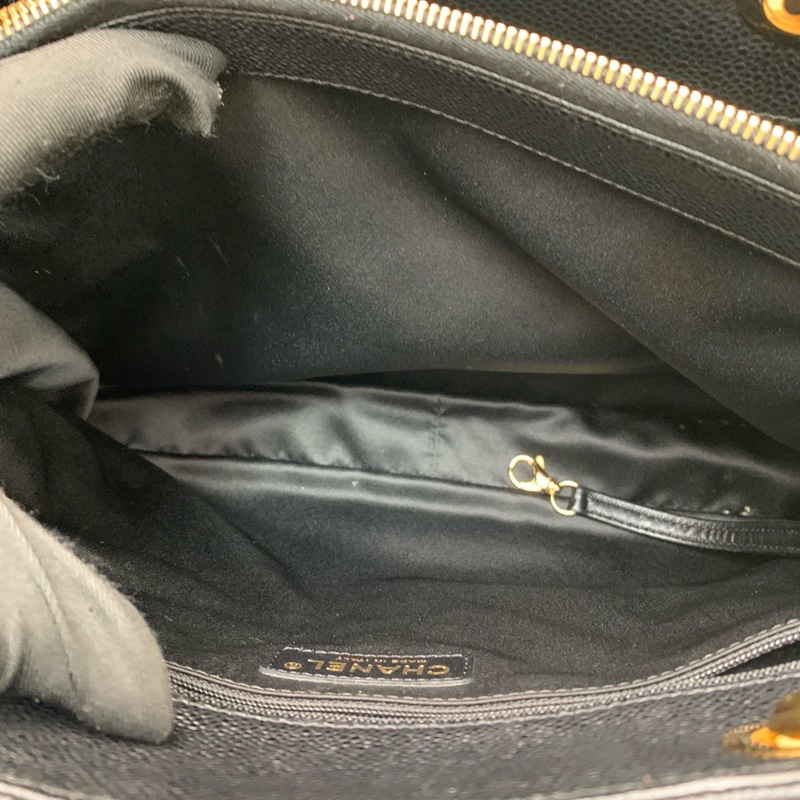 98新CHANEL 黑金荔枝紋GST 經典配色-8