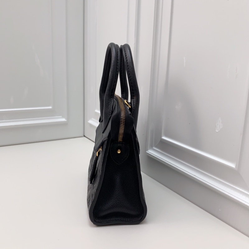 98新 LV路易威登 City steamer mini黑金印花小牛皮手提斜挎包-3