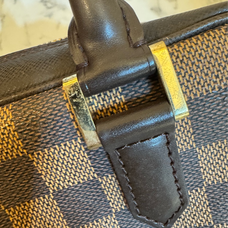 LV咖棋盤格手提包👜-25