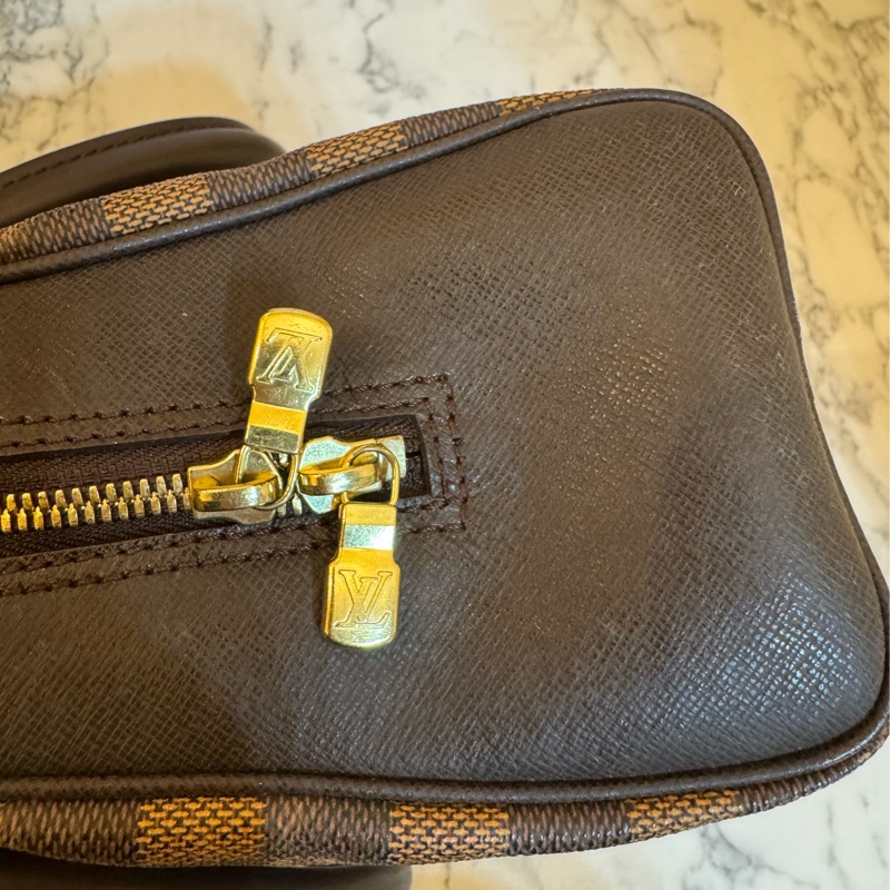 LV咖棋盤格手提包👜-32