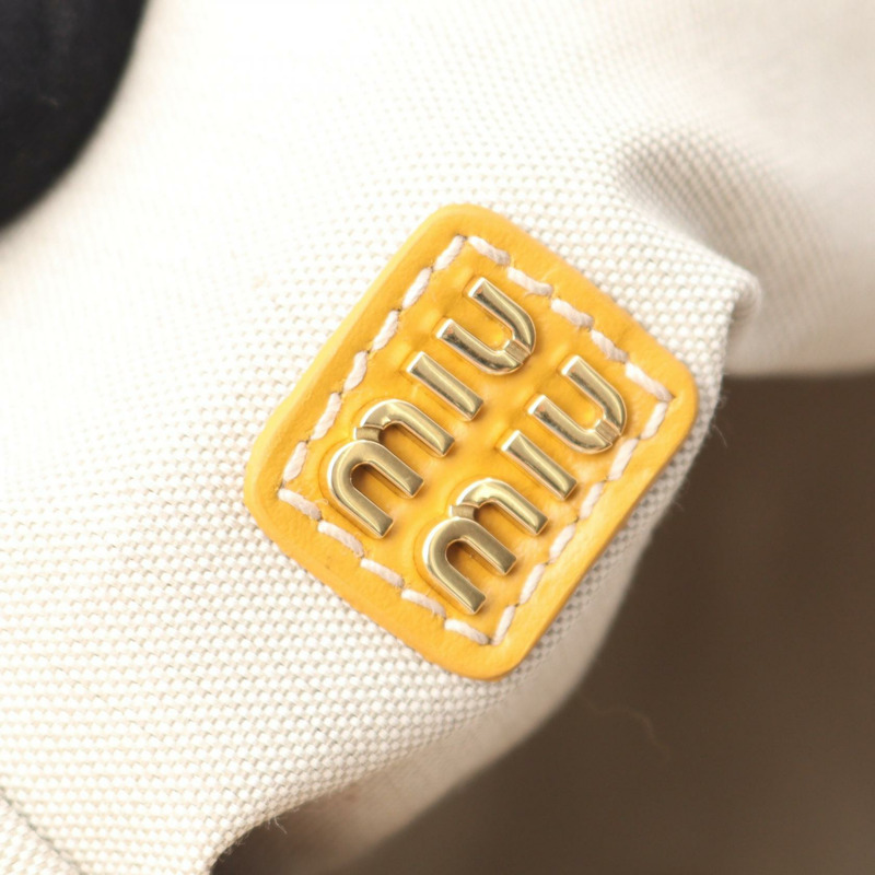 Miu Miu 肩背包 5BG231ACQYF04GL 帆布 拉菲草 棕色 全新 女款 標誌-3