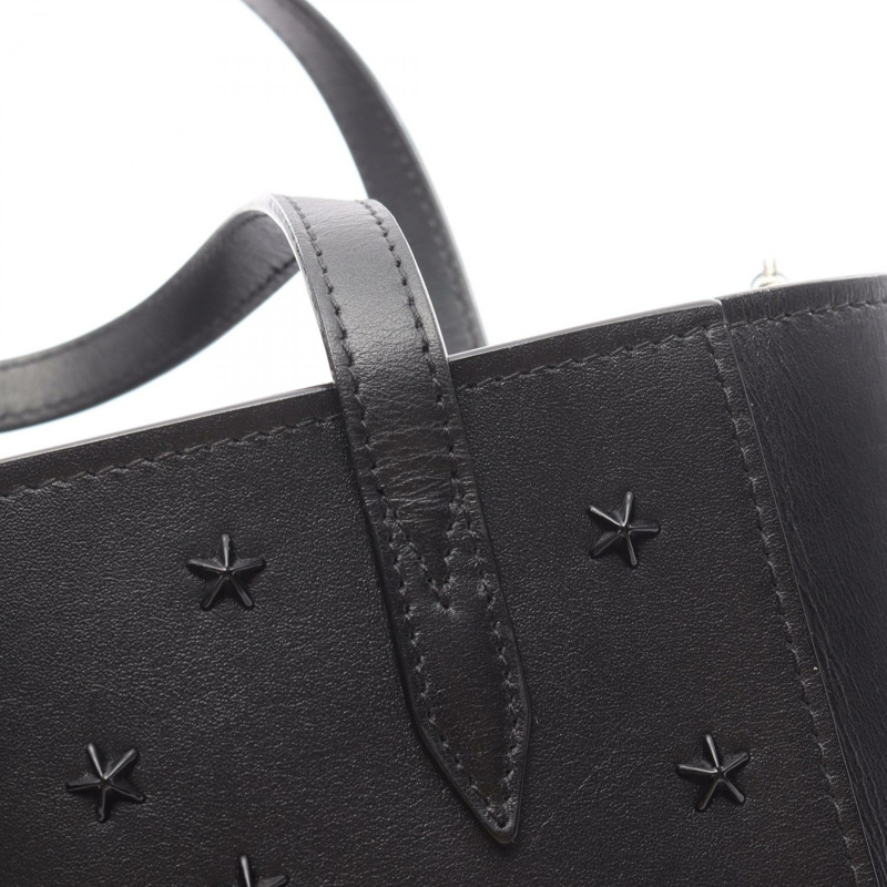 JIMMY CHOO BRIA TOTE N/S 肩包 托特包 皮革 黑色 二手 女士 斜背包-7