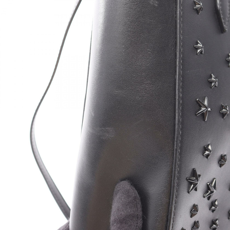 JIMMY CHOO BRIA TOTE N/S 肩包 托特包 皮革 黑色 二手 女士 斜背包-8