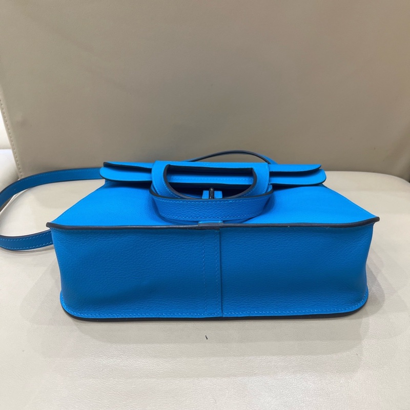 🌈Hermes💙Halzan 25💙坦桑尼亞藍色銀扣🌟未使用閑置🌈-8