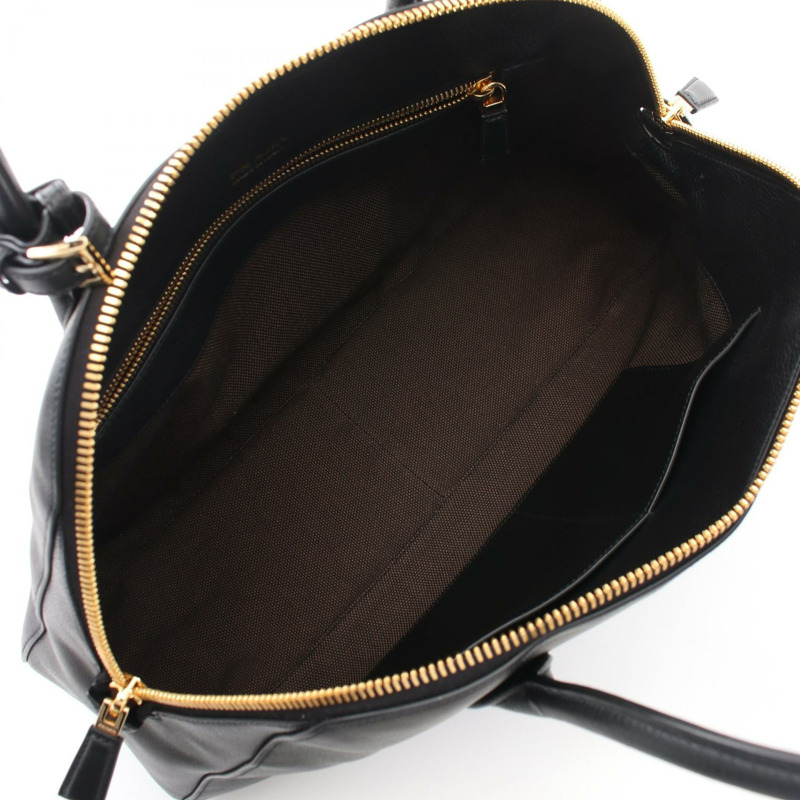 PRADA SOFT GRAIN 肩背手提包 1BG5222CYSF0002 黑色皮革 全新 女士-2