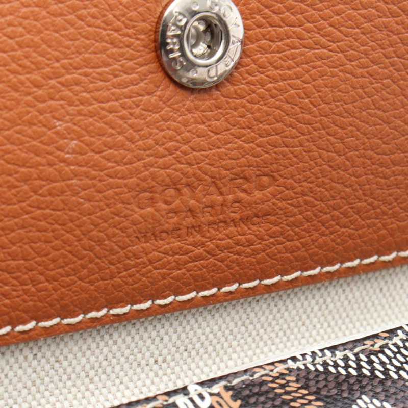 GOYARD Saint Louis PM 手提包 帆布 皮革 黑色 棕色 多色 二手 女士-3