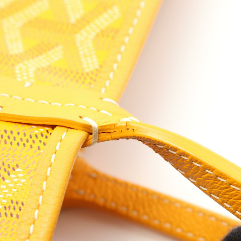 GOYARD Saint Louis PM 手袋 帆布 皮革 橘色 多色 二手 女士-4