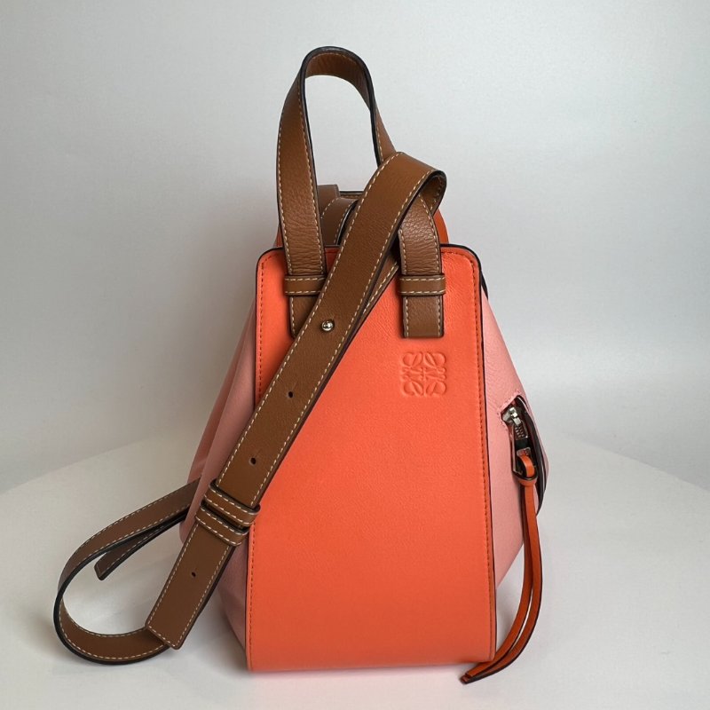 LOEWE 橘拚色HAMMOCK SMALL-0