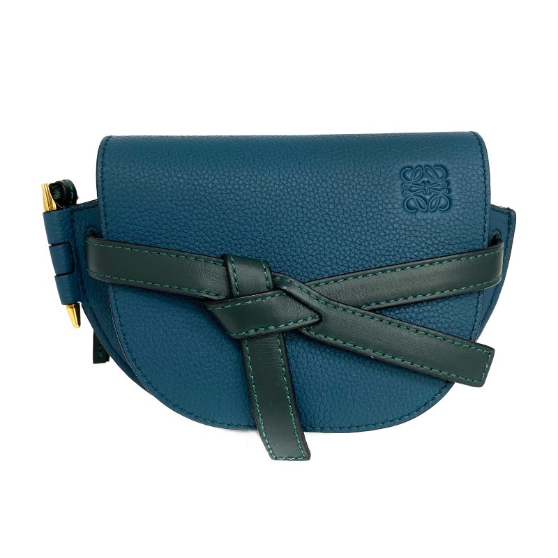 ☆ Loewe 羅意威 Blue Calfskin Mini Gate Shoulder Bag 藍色小牛皮肩背袋 - 257015661-1