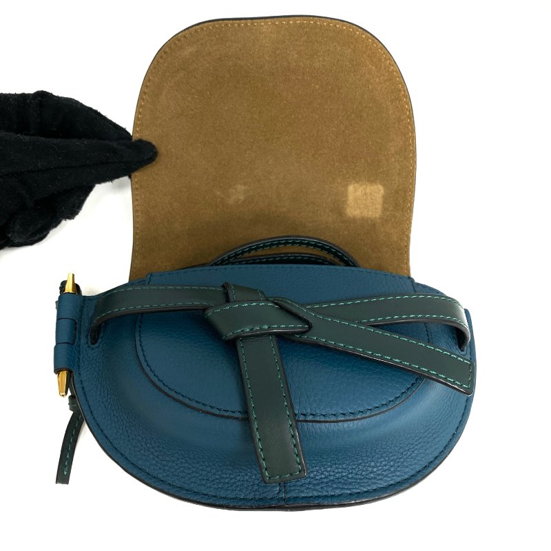 ☆ Loewe 羅意威 Blue Calfskin Mini Gate Shoulder Bag 藍色小牛皮肩背袋 - 257015661-14