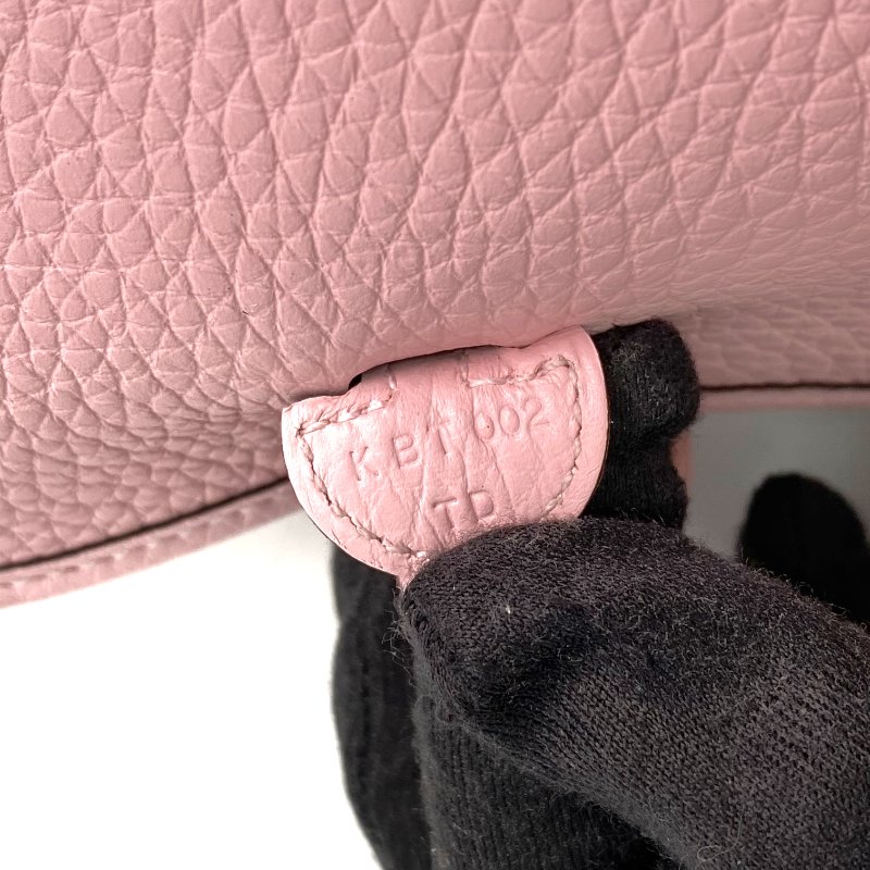 △ Hermes 愛馬仕 3Q Rose Sakura Clemence Calfskin Palladium Plated Metal Evelyn 16 Shoulder Bag Stamp K 3Q櫻花粉色粒紋小牛皮鍍鈀金屬肩背袋K刻 - 257017311-15