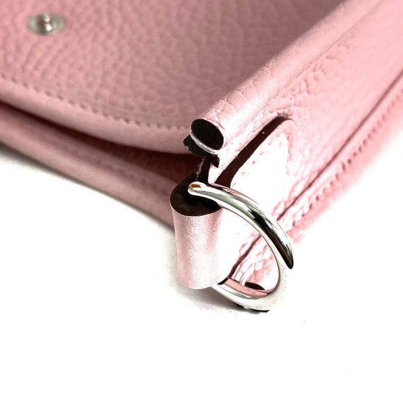 △ Hermes 愛馬仕 3Q Rose Sakura Clemence Calfskin Palladium Plated Metal Evelyn 16 Shoulder Bag Stamp K 3Q櫻花粉色粒紋小牛皮鍍鈀金屬肩背袋K刻 - 257017311-17