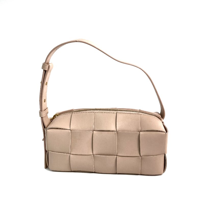△ Bottega Veneta 寳緹嘉 Pink Lambskin Brick Cassette One Shoulder Bag 粉紅色小羊皮單肩袋 - 257016677-1
