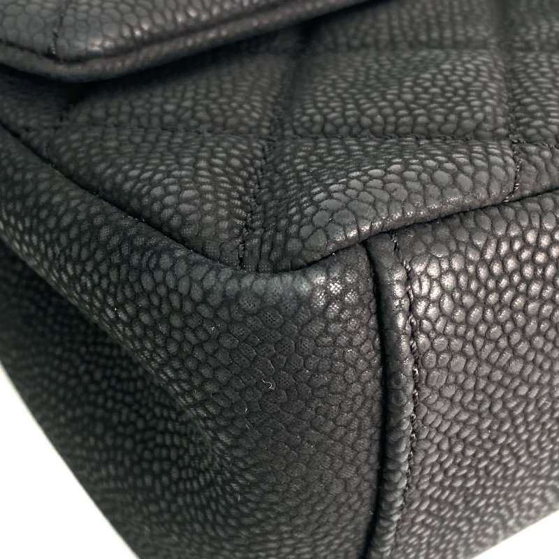 △ Chanel 香奈兒 Black Caviar Skin Gold Tone Metal Single Flap Chain Shoulder Bag A67622 No.17 黑色粒紋小牛皮金色金屬鎖鏈肩背袋No.17 - 257016995-6