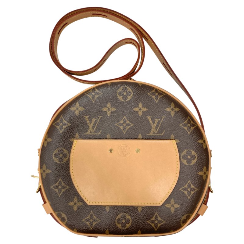 LOUIS VUITTON 路易威登 M52294 BOITE CHAPEAU SOUPLE PM 飯盒包 帆布肩背 圓餅包 老花 棕色 金釦-1