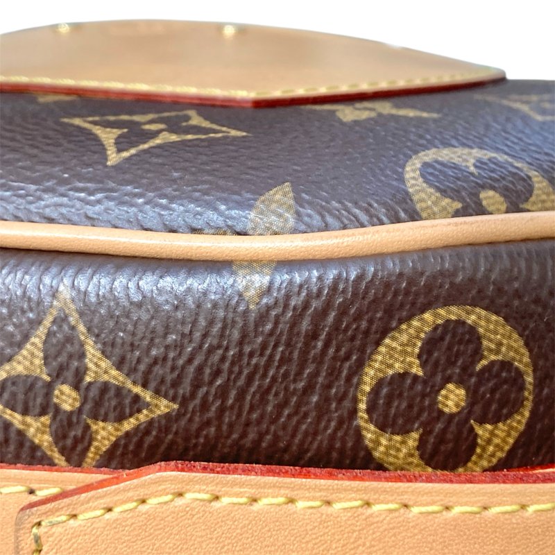 LOUIS VUITTON 路易威登 M52294 BOITE CHAPEAU SOUPLE PM 飯盒包 帆布肩背 圓餅包 老花 棕色 金釦-9