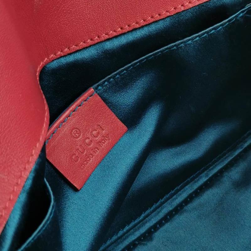 Gucci GG Marmont 迷你 絨布 純色 雙G 標誌 口蓋包 單肩包-7