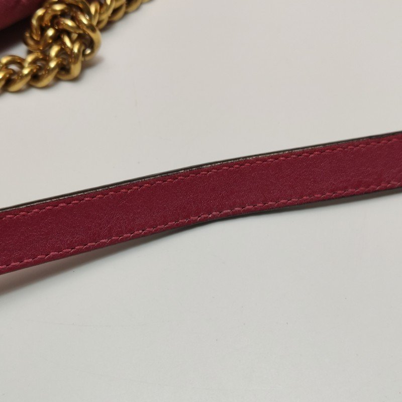 Gucci GG Marmont 迷你 絨布 純色 雙G 標誌 口蓋包 單肩包-12