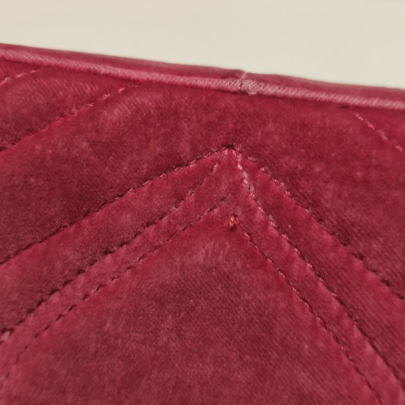 Gucci GG Marmont 迷你 絨布 純色 雙G 標誌 口蓋包 單肩包-19