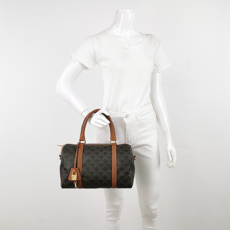 Celine Triomphe Canvas 大號 牛皮 拼色 標誌 印花 手提包-1