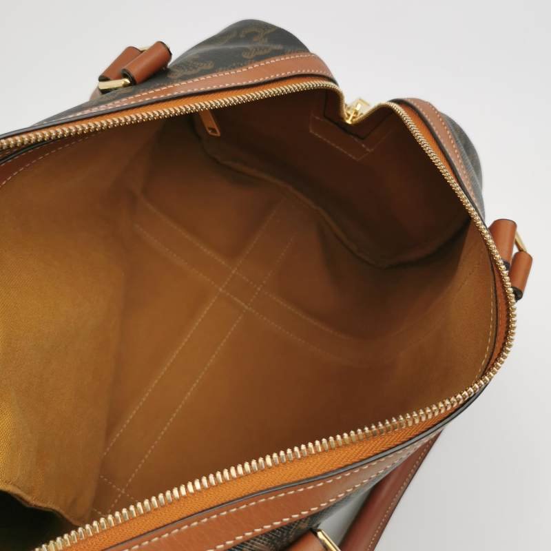 Celine Triomphe Canvas 大號 牛皮 拼色 標誌 印花 手提包-6