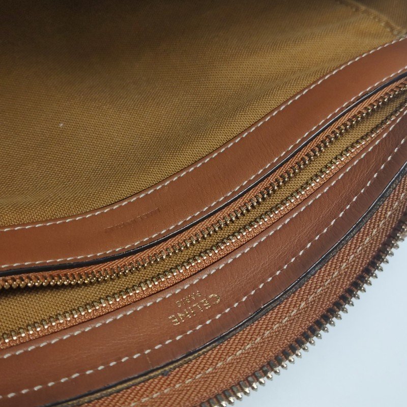 Celine Triomphe Canvas 大號 牛皮 拼色 標誌 印花 手提包-8